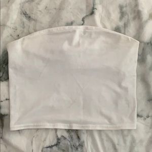 White Urban Outfitters Cropped Tube Top